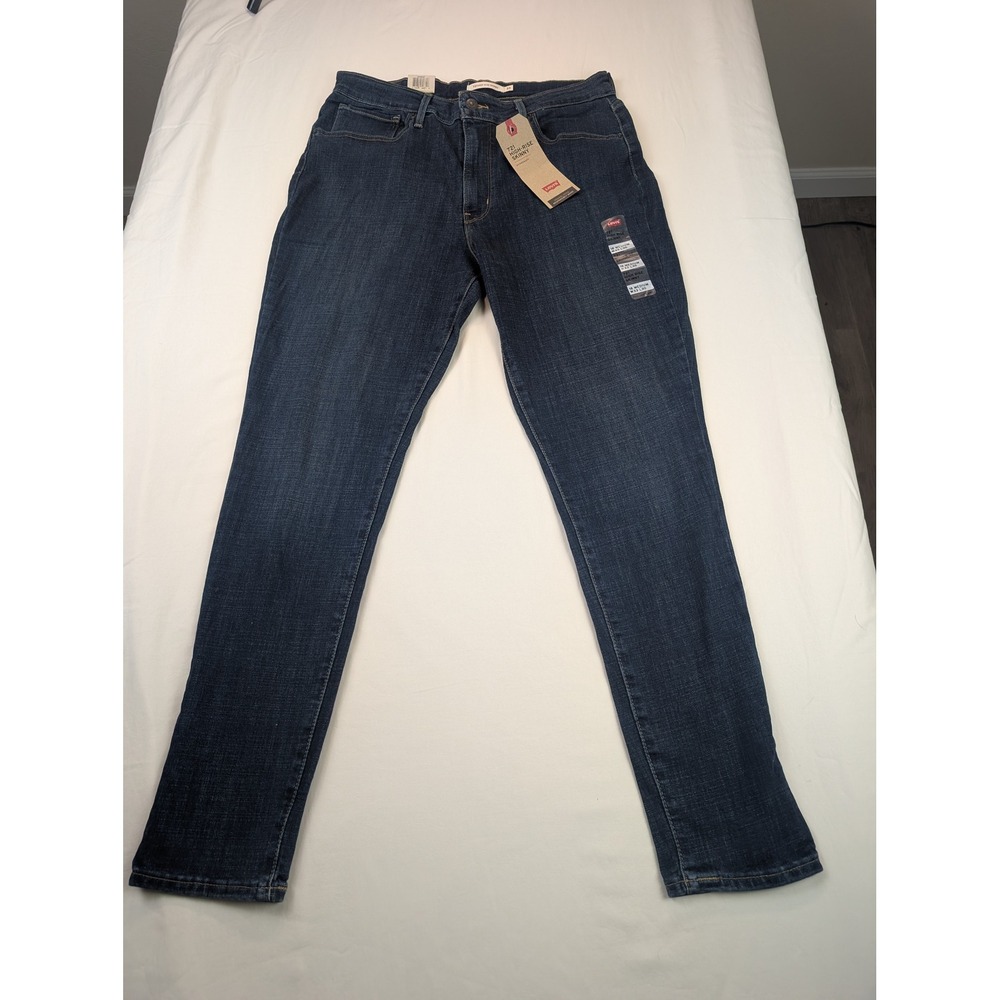 Levis 721 High Rise Skinny Jeans Dark Wash Blue 18648-0248 Womens 30x30 NWT